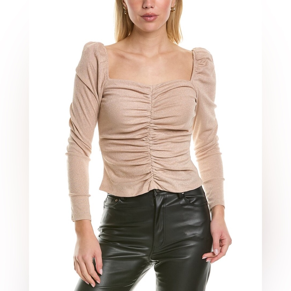 BCBGMAXAZRIA Ruched Top In Pink